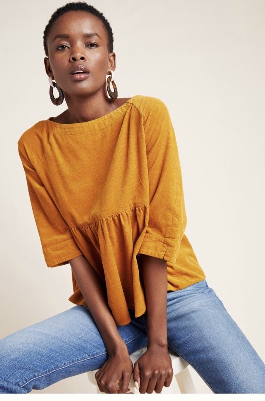 Maeve Maria Babydoll Blouse from Anthropologie. Size XS
